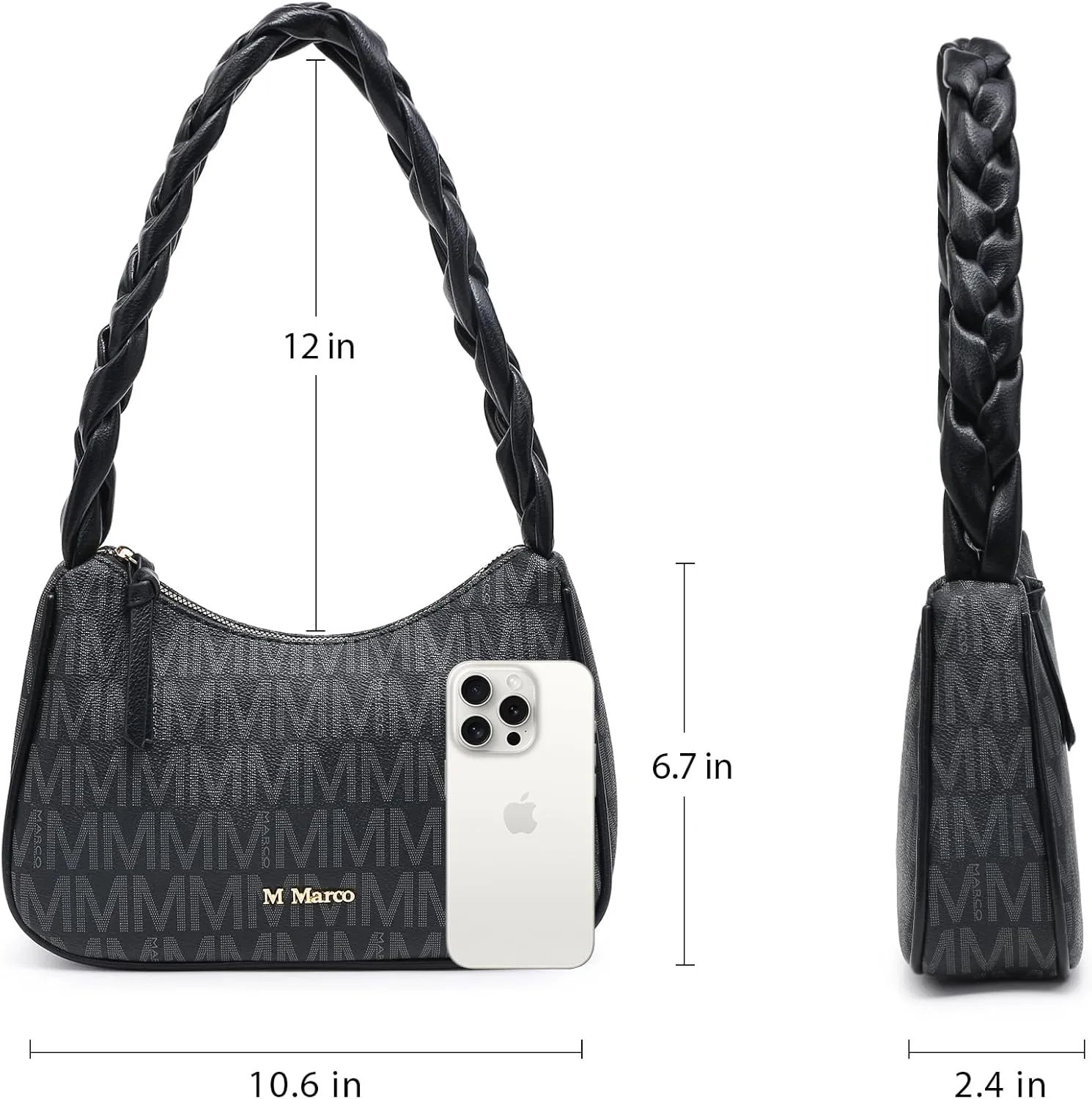 MKP Hobo Bags for Women Braided Top Handle Tote Handbag Shoulder Bag Ladies Trendy Designer Clutch Purse with Zipper Closure
