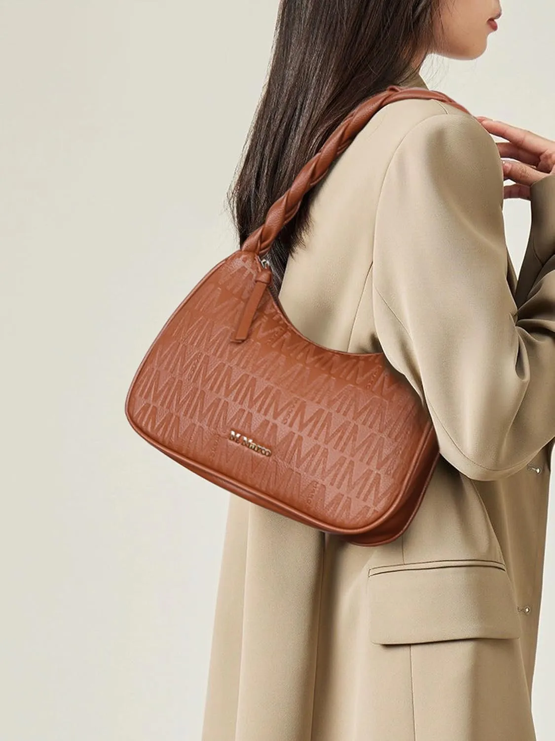 MKP Hobo Bags for Women Braided Top Handle Tote Handbag Shoulder Bag Ladies Trendy Designer Clutch Purse with Zipper Closure