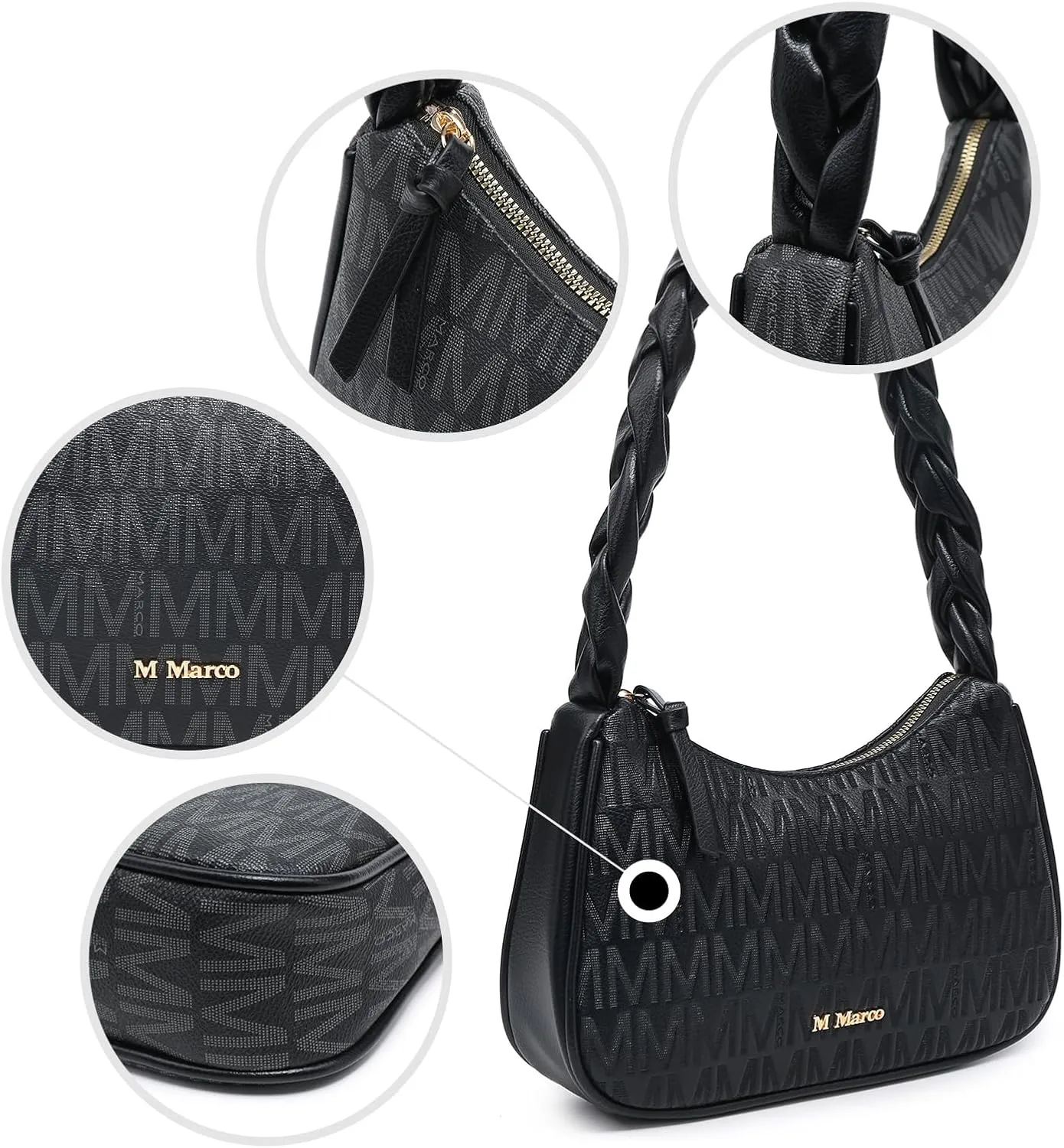 MKP Hobo Bags for Women Braided Top Handle Tote Handbag Shoulder Bag Ladies Trendy Designer Clutch Purse with Zipper Closure