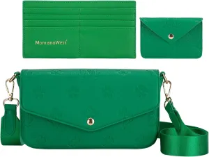 Montana West 3PCS Crossbody Purse and Wallet Set for Women with Adjustable Strap