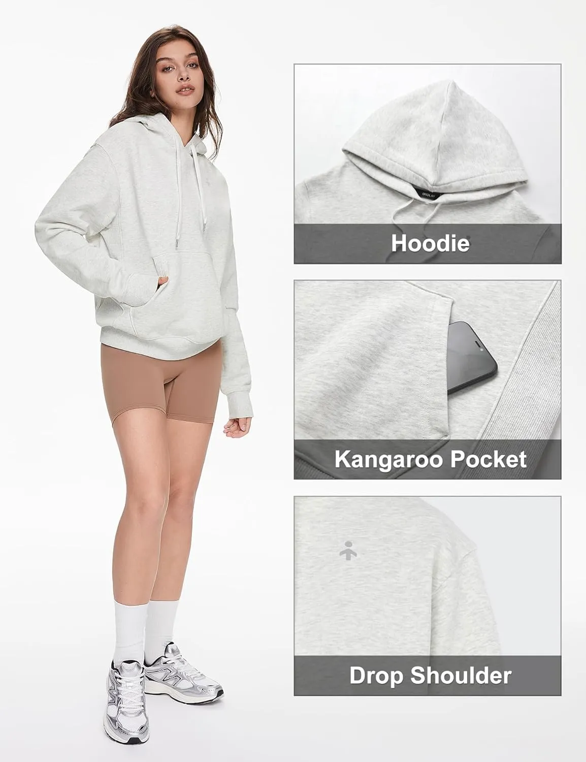 Orolay Women's Oversized Hoodies Long Sleeve Athletic Sweatshirts Hooded Pullover Fashion Clothes