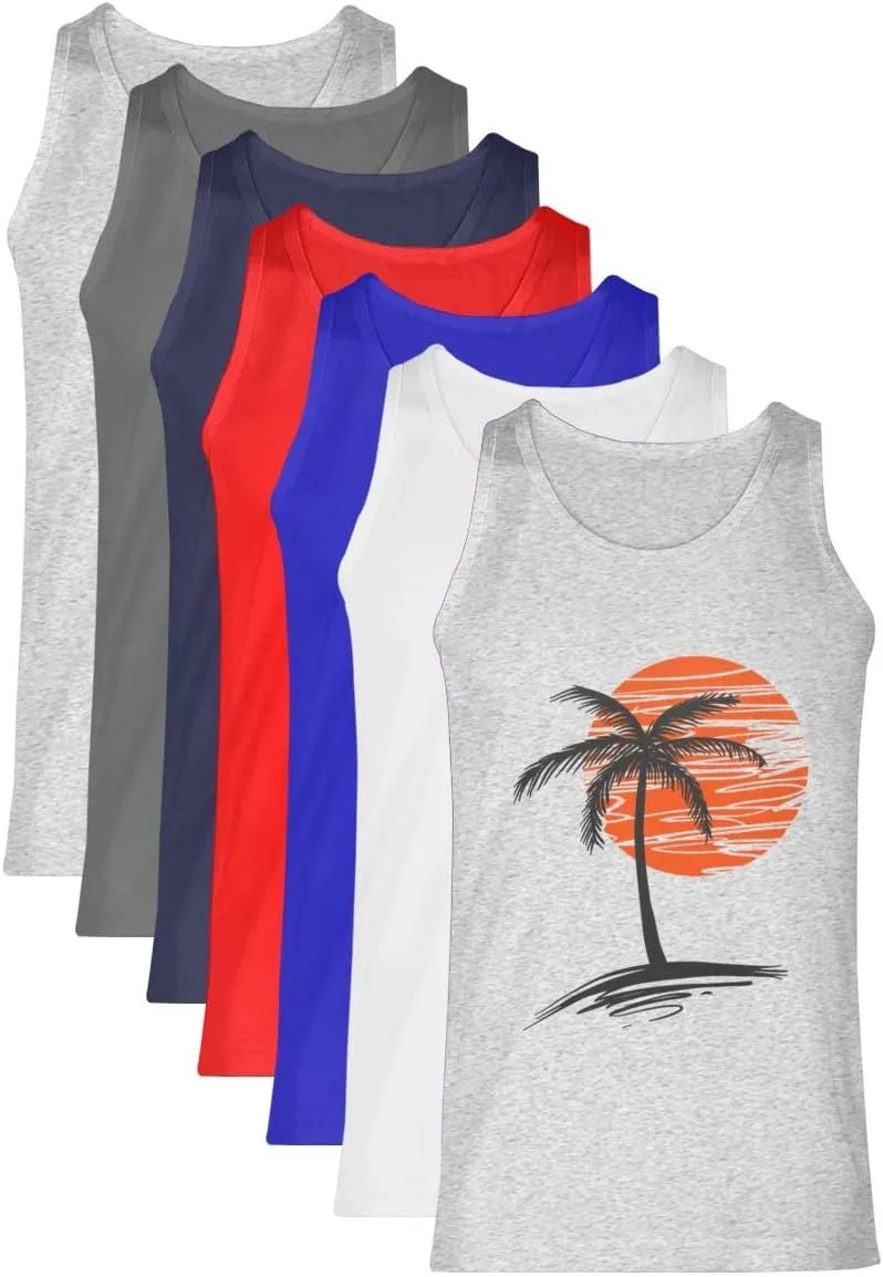 Palm Tree Men's Fitness Tanks Tops T Shirt