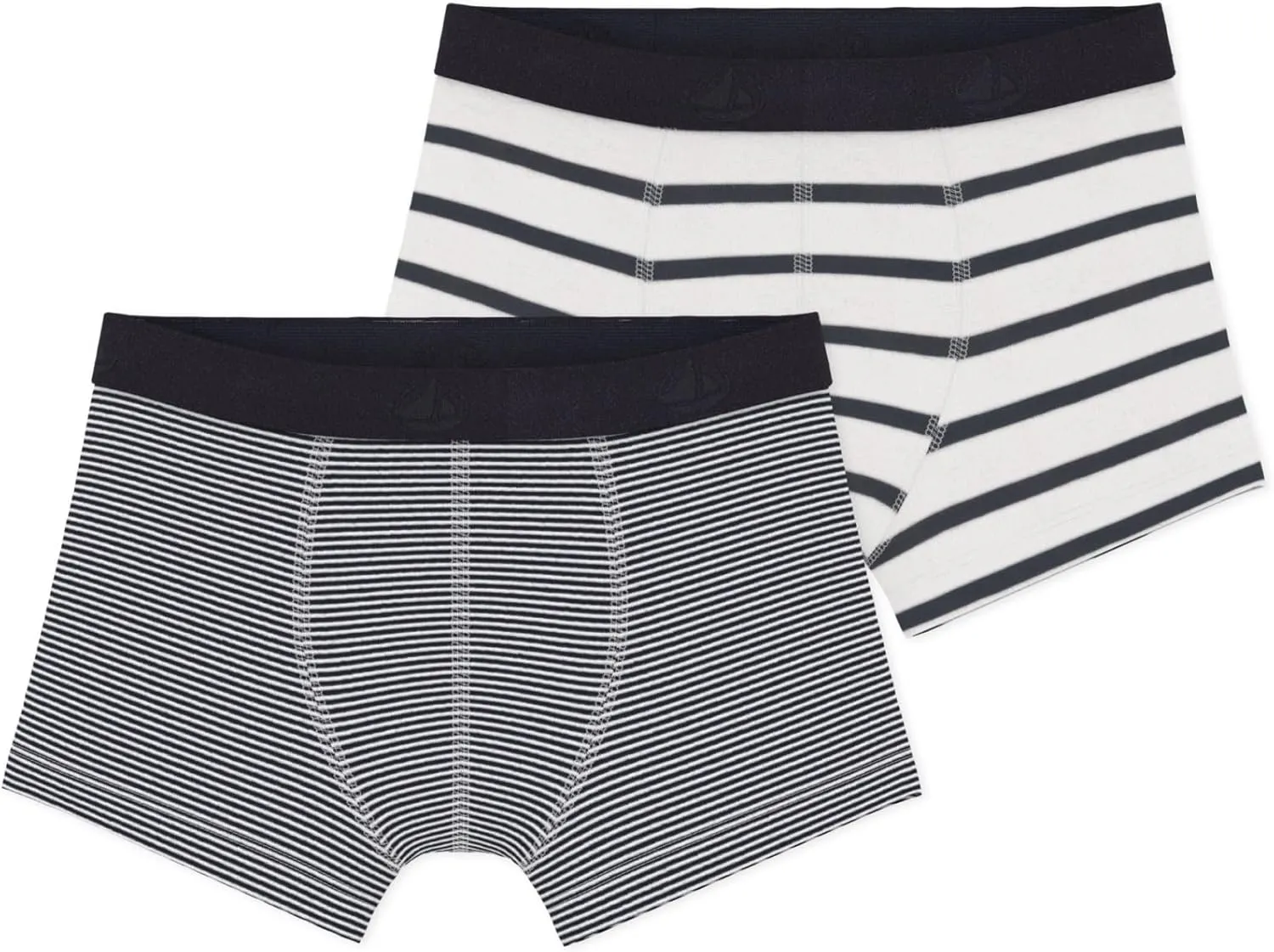 Petit Bateau Boys' Pinstriped Boxer Shorts - 2-Pack STYLE A01FR-A01DF SIZES 2-18 YEARS
