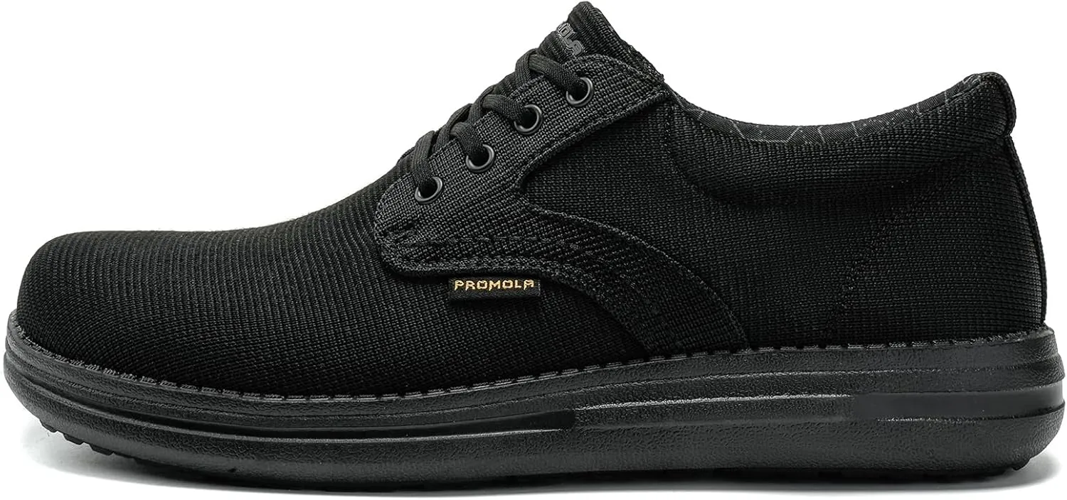 PROMOLA Wide Toe Box Shoes for Men Casual Dress Shoes Wide Width Non Slip Walking Shoes with Arch Support