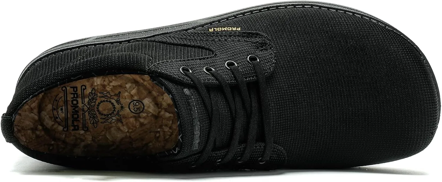 PROMOLA Wide Toe Box Shoes for Men Casual Dress Shoes Wide Width Non Slip Walking Shoes with Arch Support
