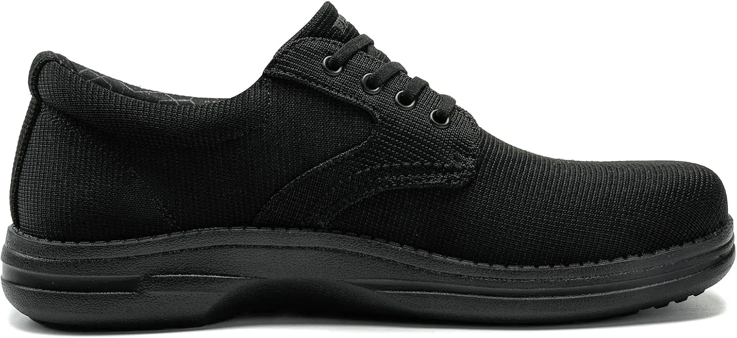 PROMOLA Wide Toe Box Shoes for Men Casual Dress Shoes Wide Width Non Slip Walking Shoes with Arch Support