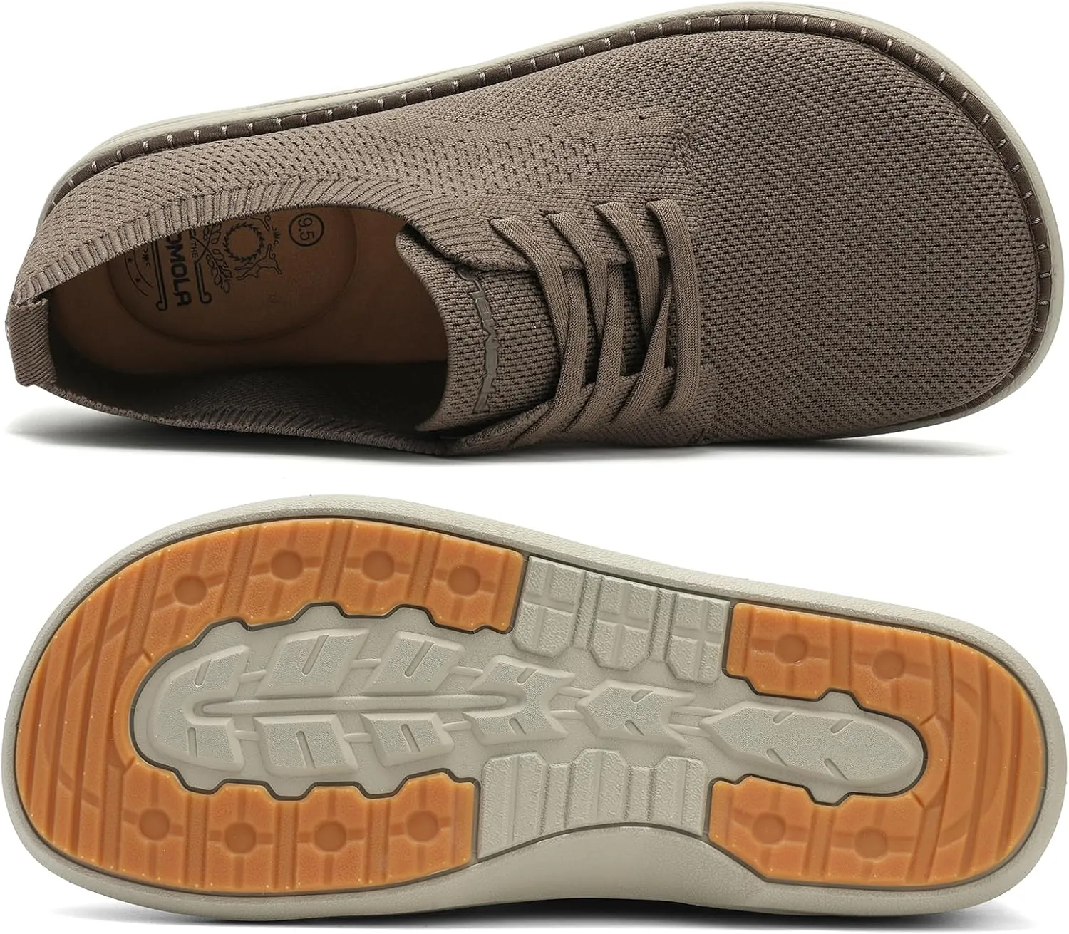 PROMOLA Wide Toe Box Shoes for Men Casual Dress Shoes Wide Width Non Slip Walking Shoes with Arch Support