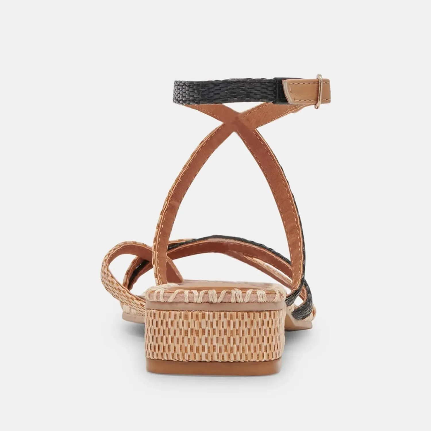 Raffia Heeled Sandals for Women Square Open Toe Chunky Heels Strappy Sandals Dressy Casual Straw Woven Beach Flip Flops Sandals