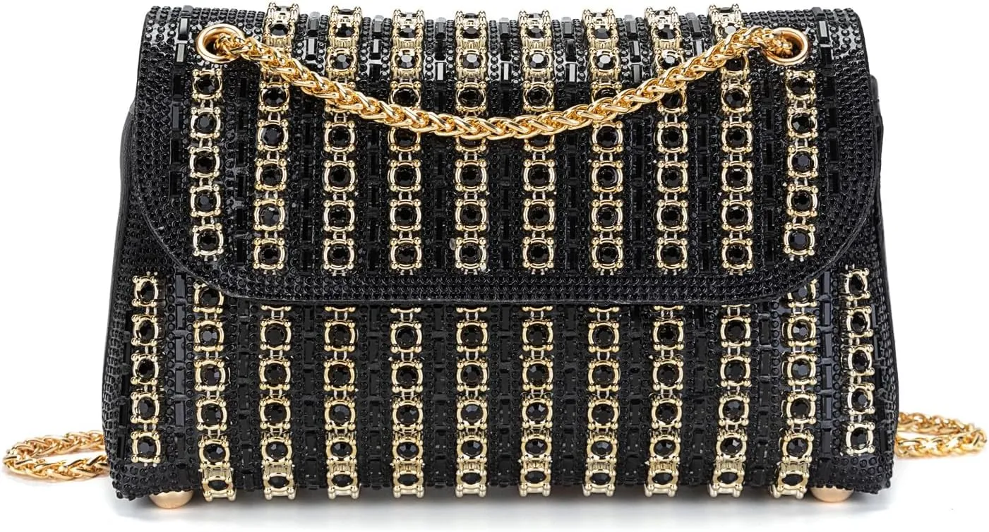 Rhinestones Clutch Purses for Women Chain Shoulder Bags Sparkly Evening Bags for Cocktail Prom Party Wedding