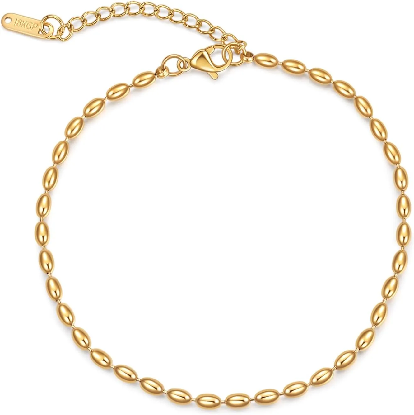Rnivida Dainty Anklet for Women,316L Stainless Steel Foot Ankle Bracelet Jewelry,Adjustable Chain