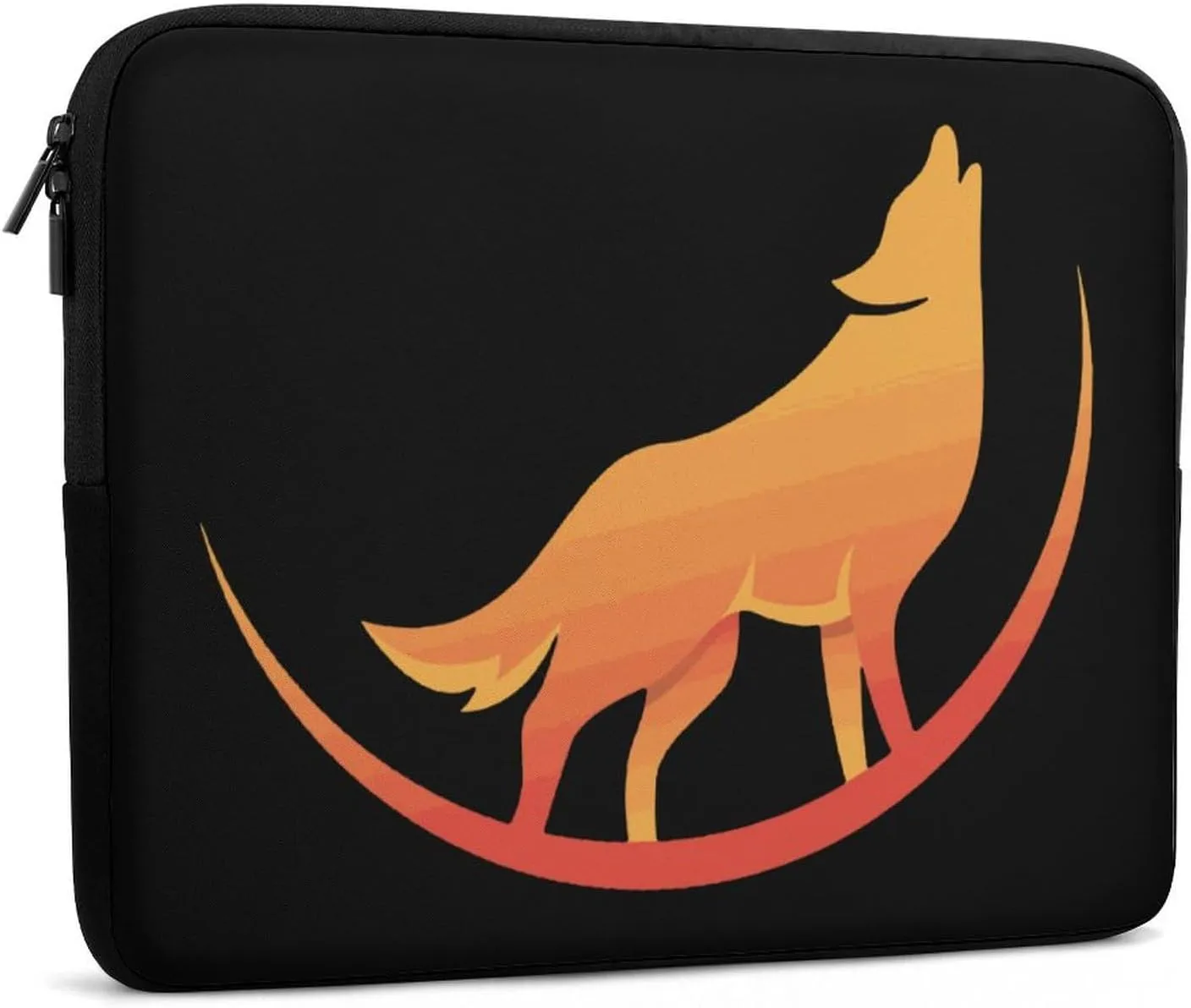 Roaring Wolf Half Moon Personalized Laptop Bag Business Casual Laptop Case Slim Computer Bag Briefcase