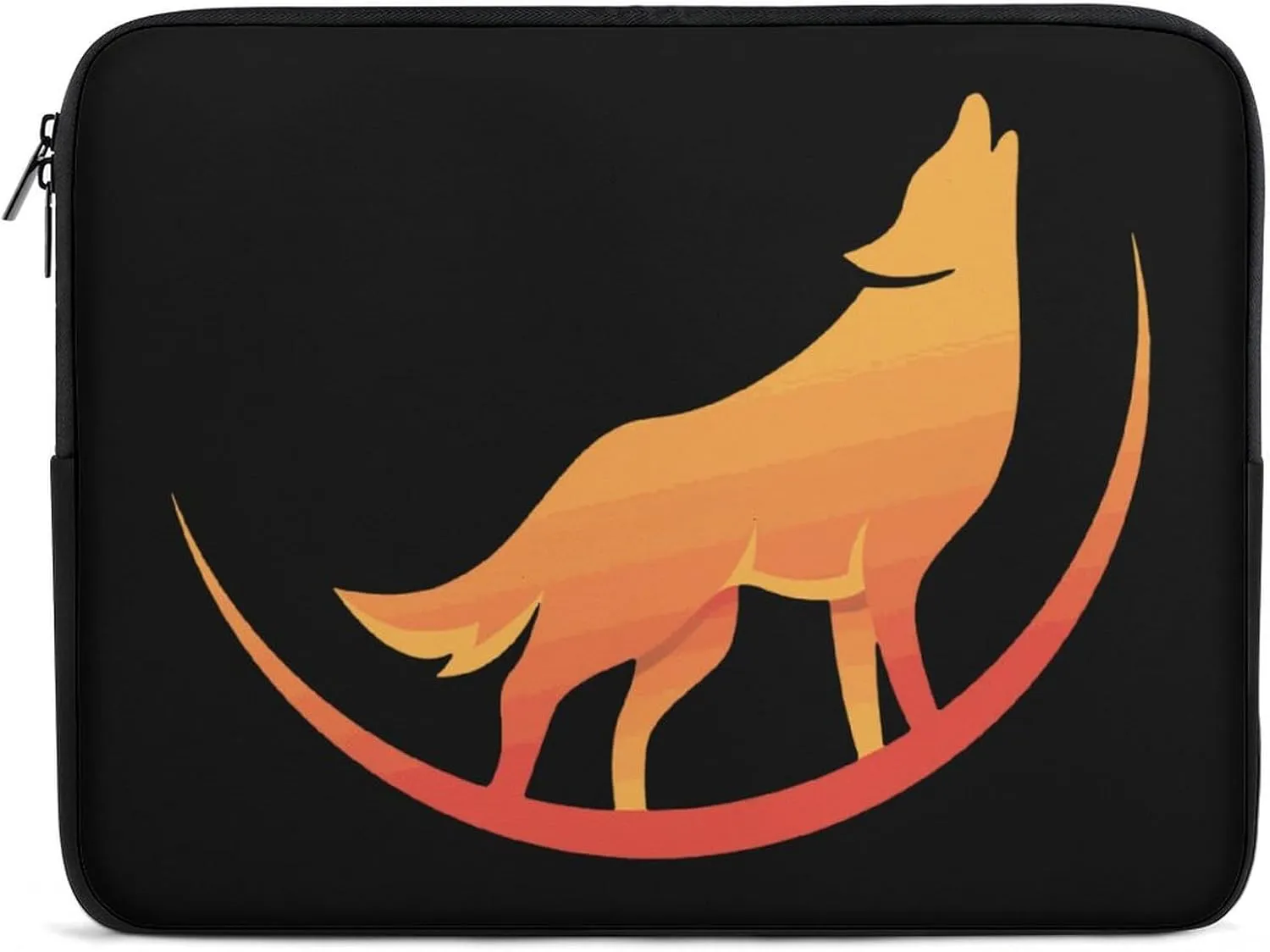 Roaring Wolf Half Moon Personalized Laptop Bag Business Casual Laptop Case Slim Computer Bag Briefcase
