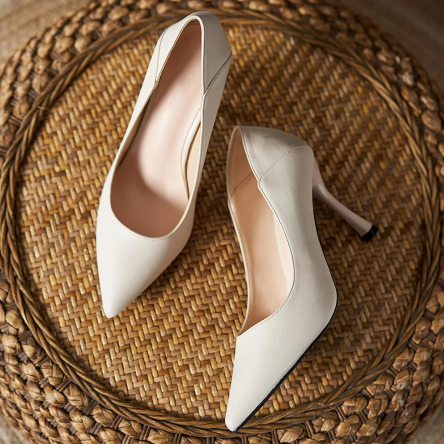 SAILING LU Pumps Shoes for Women Low Heels Wedding Dressy Sexy Kitten Heels Closed Pointed Toe Pumps Shoes