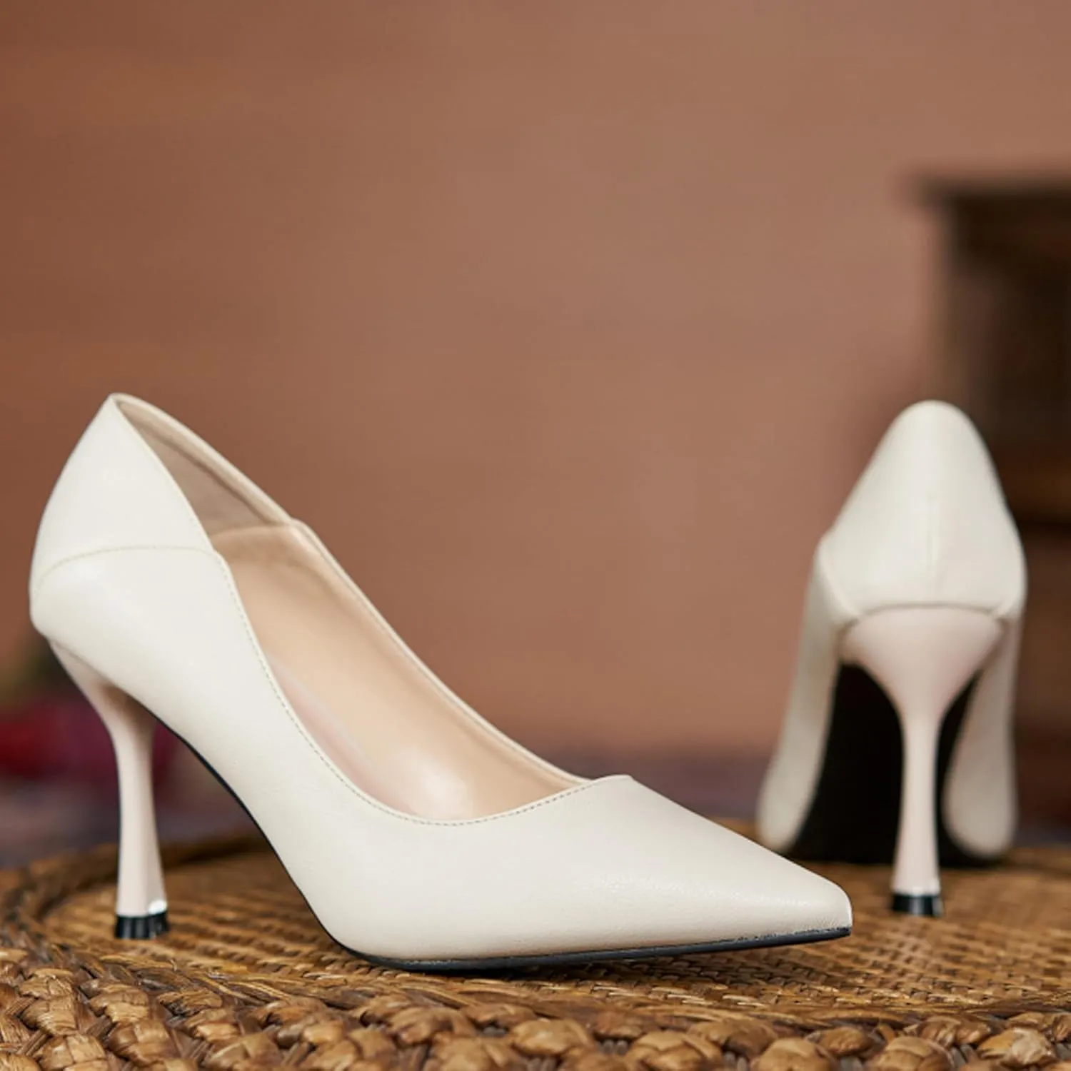 SAILING LU Pumps Shoes for Women Low Heels Wedding Dressy Sexy Kitten Heels Closed Pointed Toe Pumps Shoes