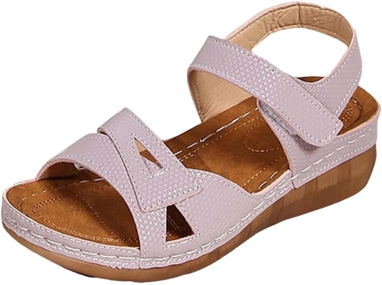 Sandals for Women 2025 Arch Support Shoes Summer Beach Open Toe Women Sandals Casual Dressy Shoes Lightweight Sandal