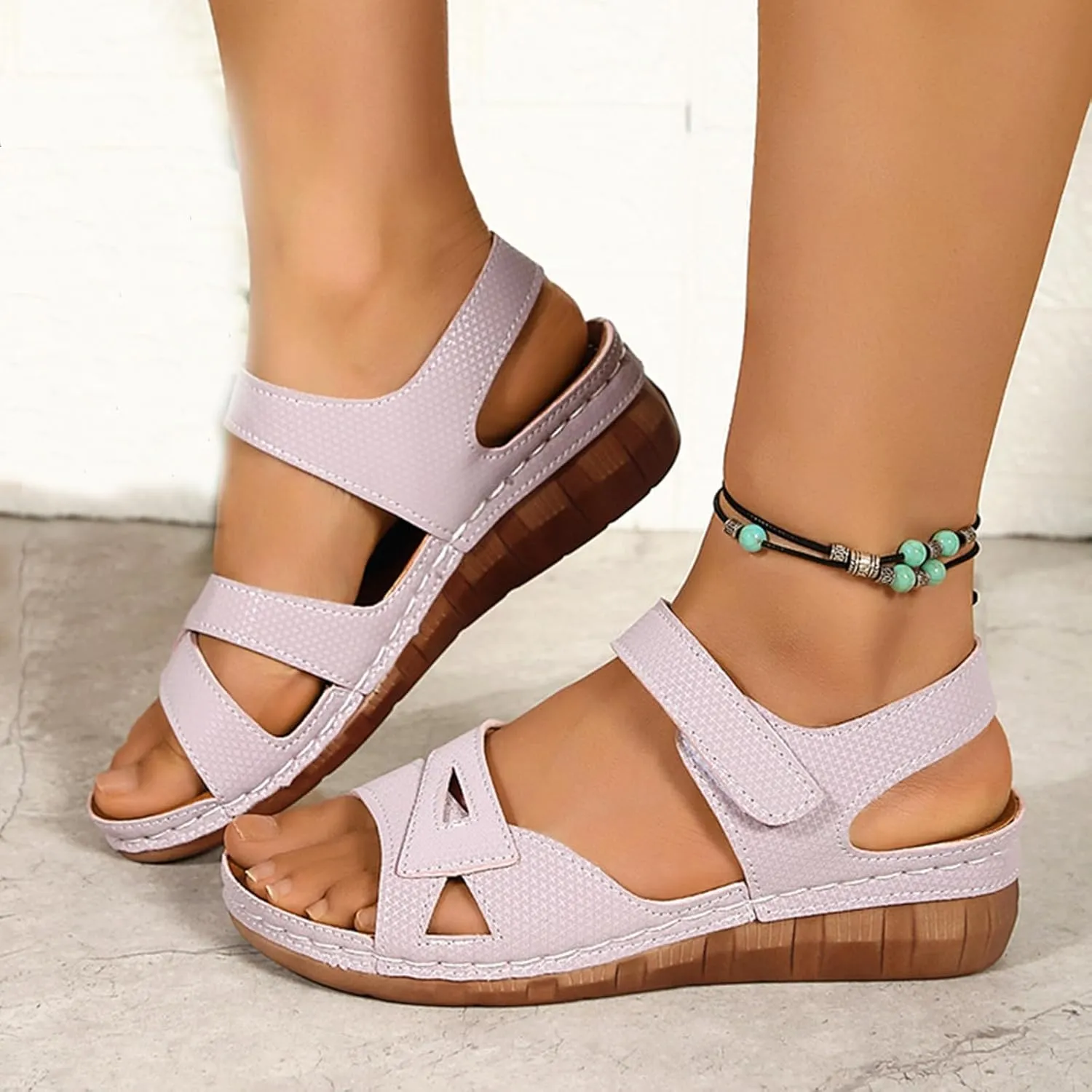 Sandals for Women 2025 Arch Support Shoes Summer Beach Open Toe Women Sandals Casual Dressy Shoes Lightweight Sandal