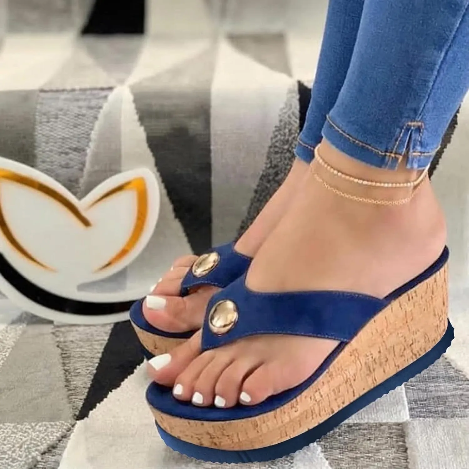 Sandals With Arch Support Slip On Slippers Outdoor Fashion Breathable Leisure Shoes Heel Casual Wedge Women's Women's