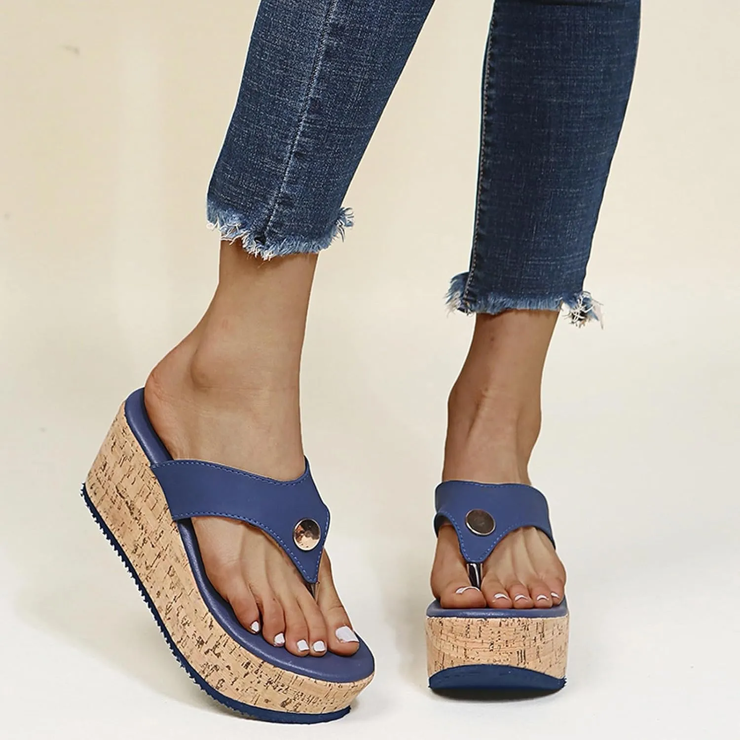 Sandals With Arch Support Slip On Slippers Outdoor Fashion Breathable Leisure Shoes Heel Casual Wedge Women's Women's