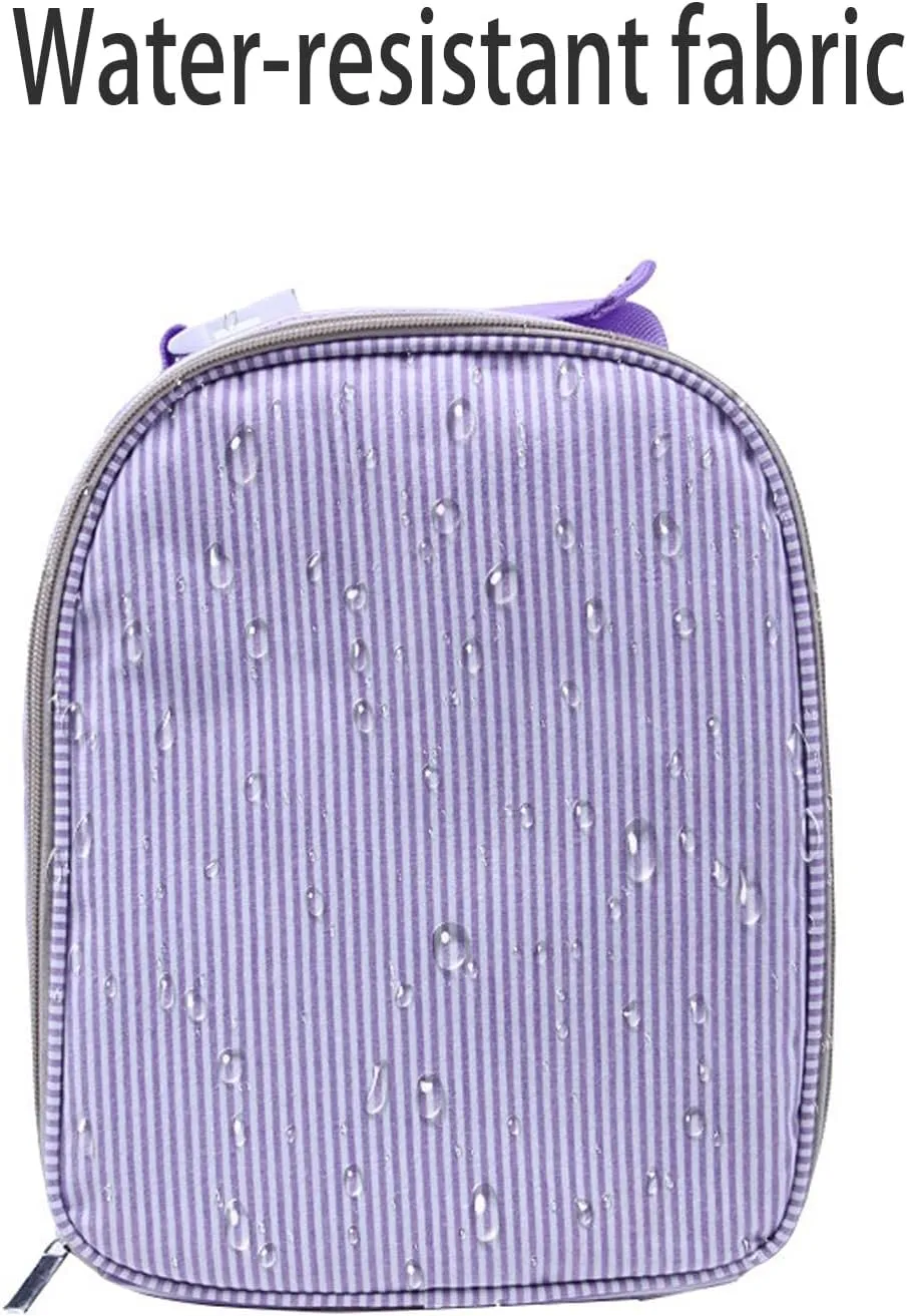 seersucker backpack, seersucker lunch box, personalized seersucker backpack, boy birthday gift, diaper bag, Purple, backpack