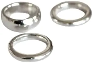 Set of 3 Statement Ring 925 Sterling Silver | Solid Stackable Handmade Comfort Fit Dome Plain Band | For Women's Men's Casual, Party Wear Midi Silver Rings