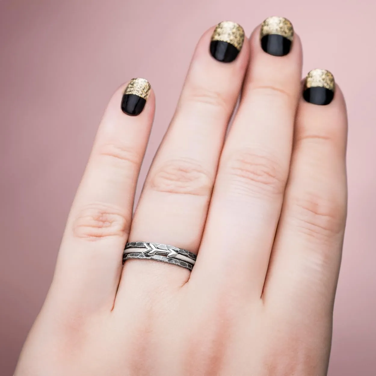 Set of 3 Thin Arrow Stacking Rings in 925 Sterling Silver for Women and Girls | Comfort Fit | USA Sizes 4-12 (4.5)