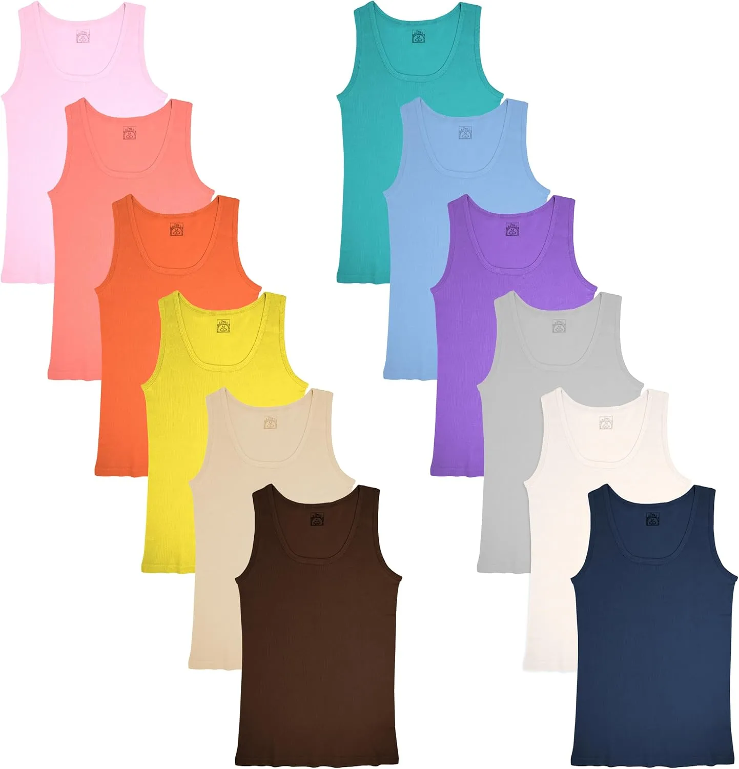 Sexy Basics Tank Tops for Women, Cotton Flex Tank Tops- Multi Packs