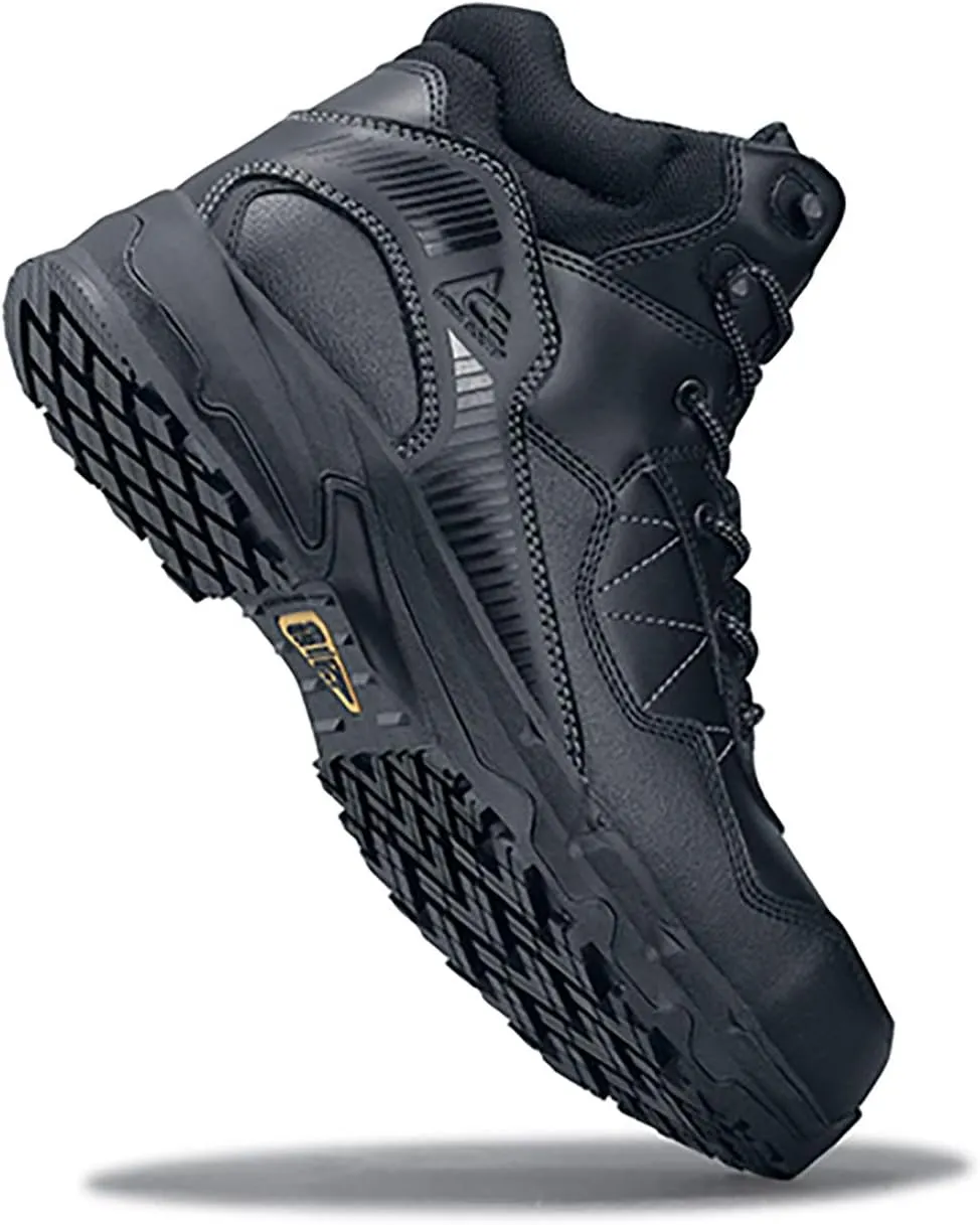 Shoes for Crews Piston Mid Aluminum Toe Unisex Work Shoe, Black