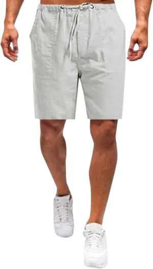 Shorts for Men Casual Summer Waist Drawstring Shorts High with Pockets Elastic Men's Pants Men's Shorts Athletic