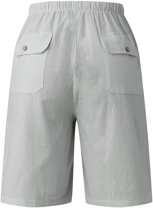 Shorts for Men Casual Summer Waist Drawstring Shorts High with Pockets Elastic Men's Pants Men's Shorts Athletic