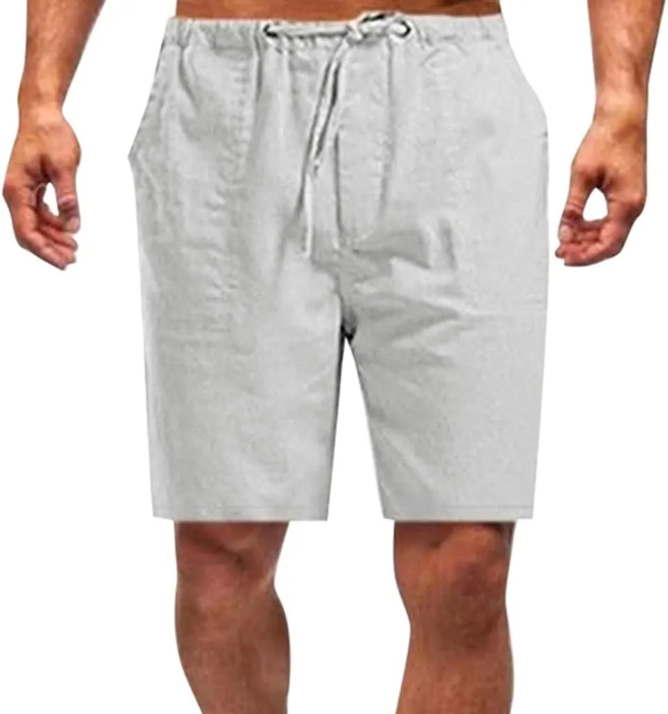 Shorts for Men Casual Summer Waist Drawstring Shorts High with Pockets Elastic Men's Pants Men's Shorts Athletic