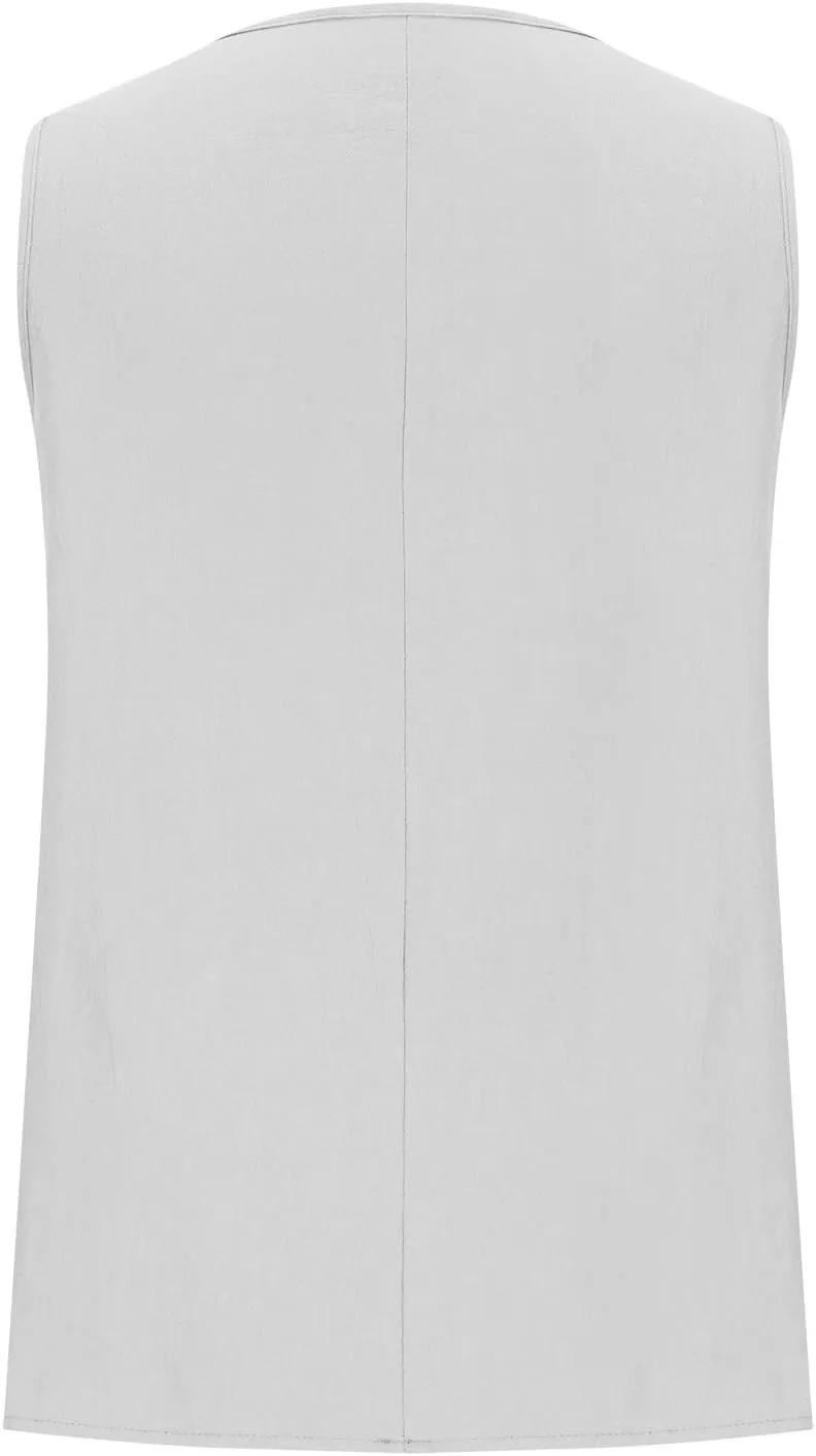 Simple Basic Tank for Women 2025 Button Embellished Solid Camisole Sleeveless Round Neck Top Lightweight Resort Shirt