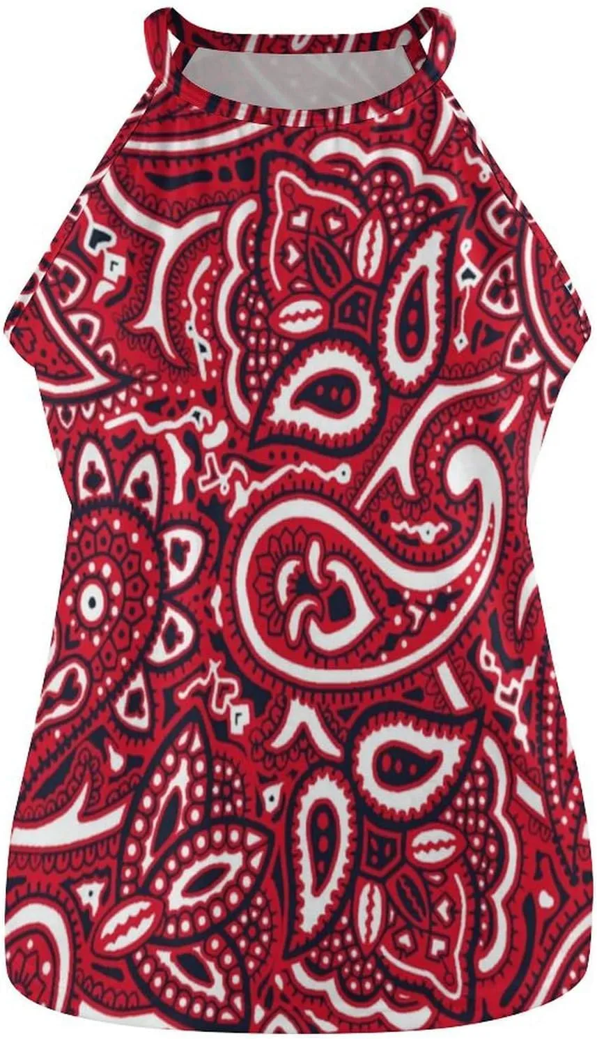 Sleeveless High Neck Tank Tops for Women, Summer Halter Camis with Soft Flowy Blouses