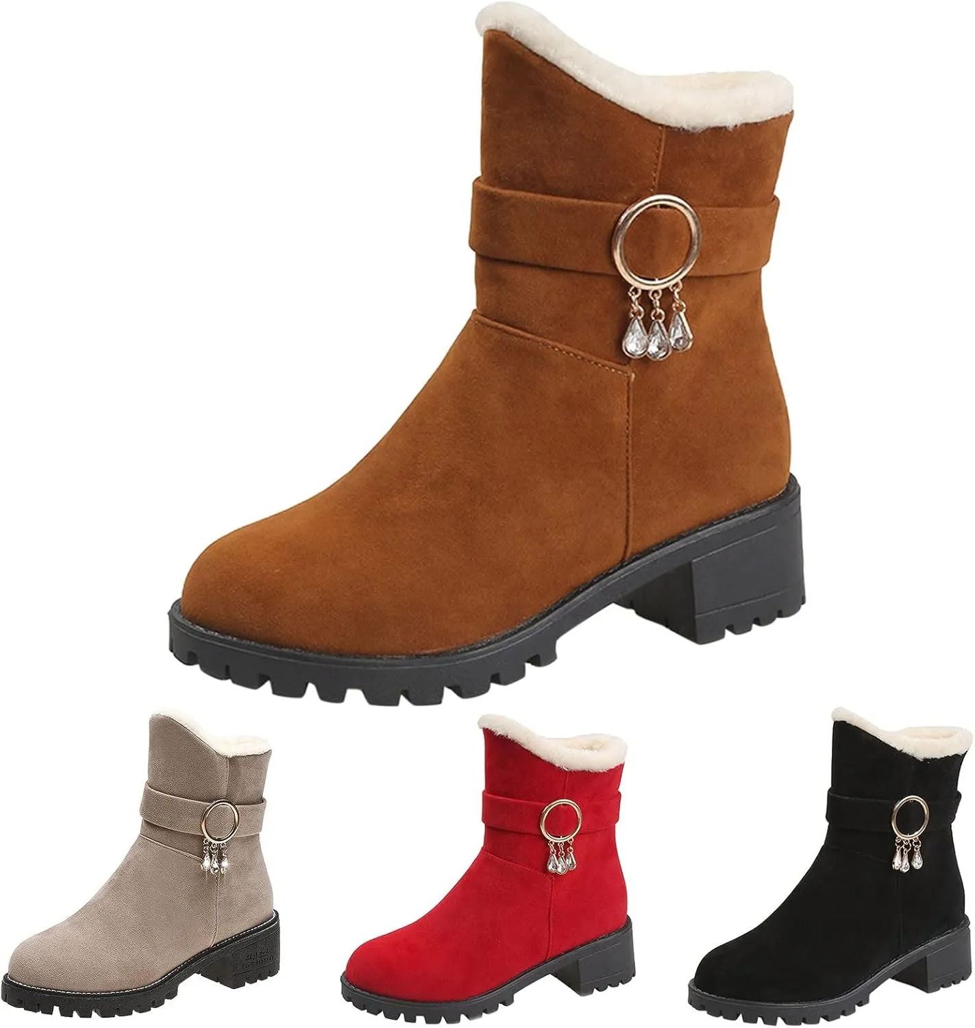 Slip on Waterproof Snow Boot Women Non Slip Snow Boots for Women Wide Women's Boots Winter Size 15 Zapatos Para La Nieve De Mujer Antideslizantes Botas De Invierno Para Mujer Negras