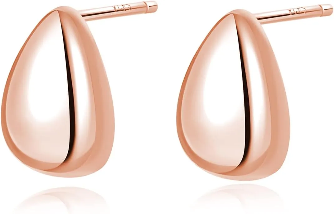 SLUYNZ 925 Sterling Silver Water Drop Earrings Studs for Women Teens Droplet Studs Earrings Teardrop Earrings