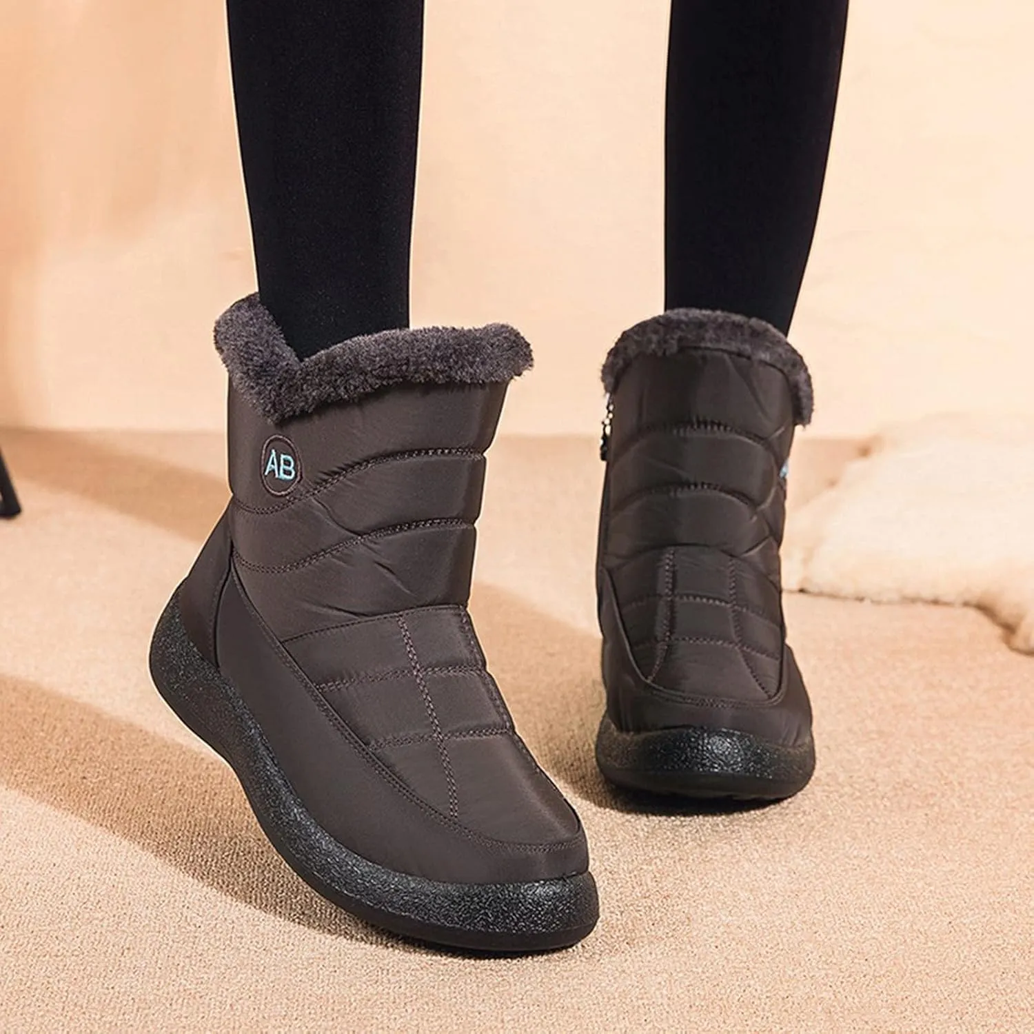 Snow Boots for Women Short Waterproof Winter Boots for Woman Women's Snow Boots Size 12 Tall Winter Boots for Women Wide Calf Botas De Vestir Para Invierno Mujeres
