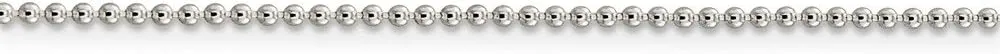 Solid 925 Sterling Silver 1.5mm Beaded Chain - with Secure Lobster Lock Clasp