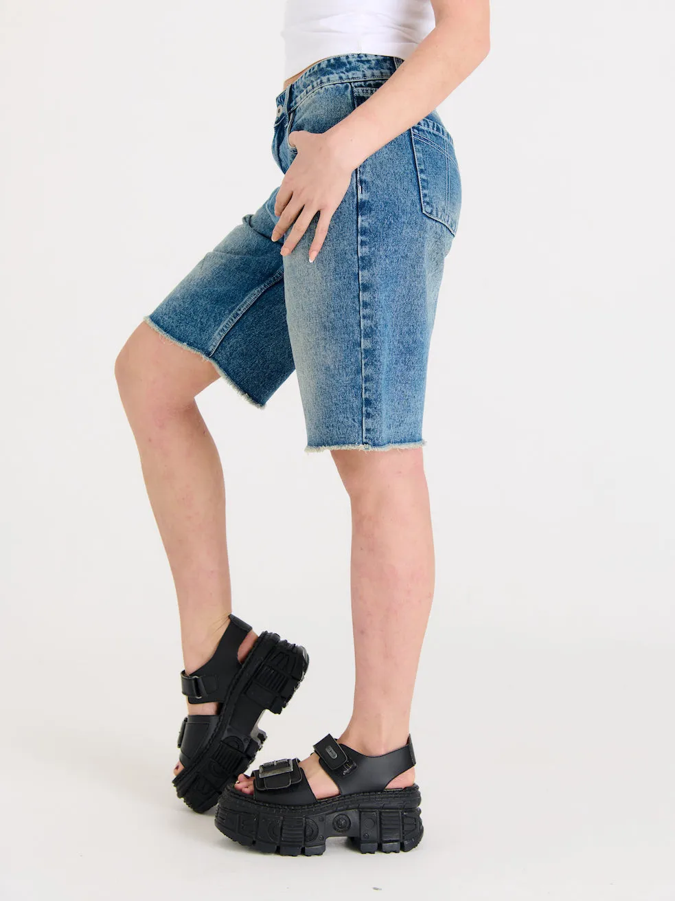 Straight Leg Short Blue