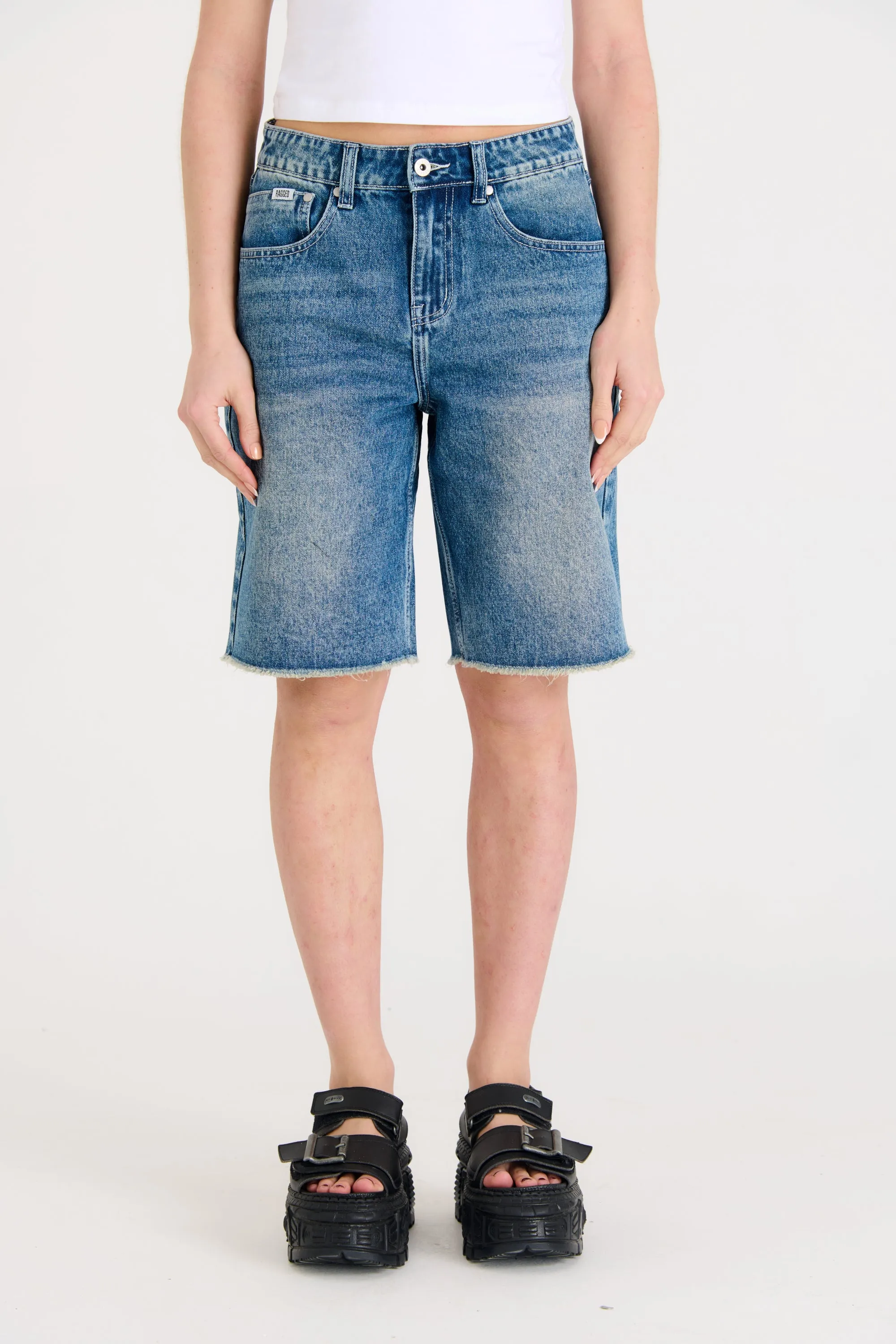 Straight Leg Short Blue