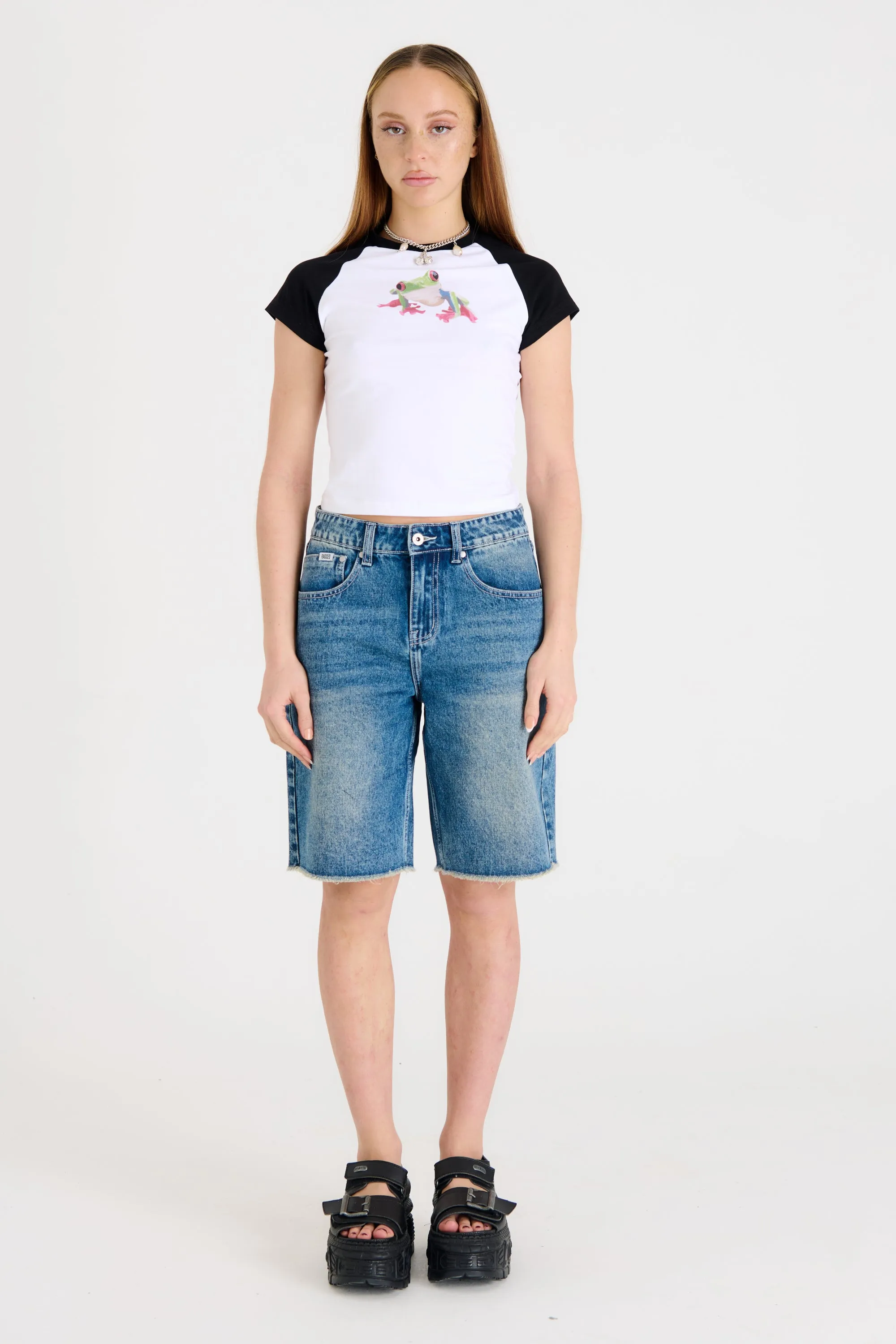 Straight Leg Short Blue