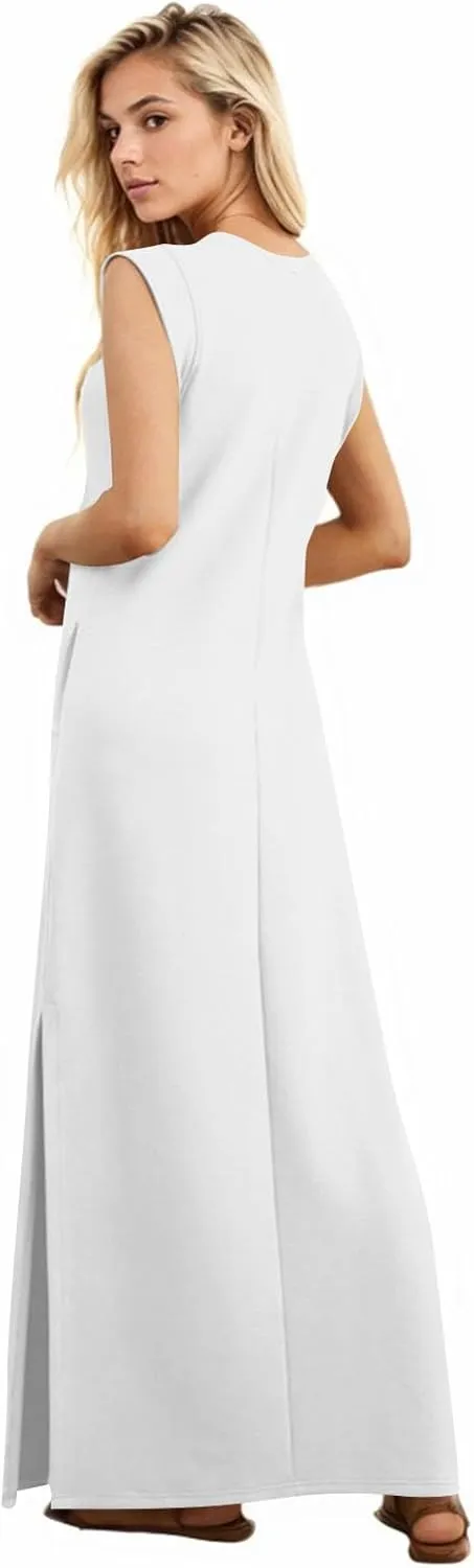 Summer Swim Plus Size Sundress Womens Tanks Loose Fit Solid Dress Women