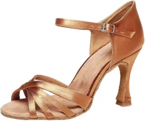 SWDZM Women's Latin Dance Shoes Satin Professional Ballroom Salsa Practice Performance Dance Shoes,Model-YCL351