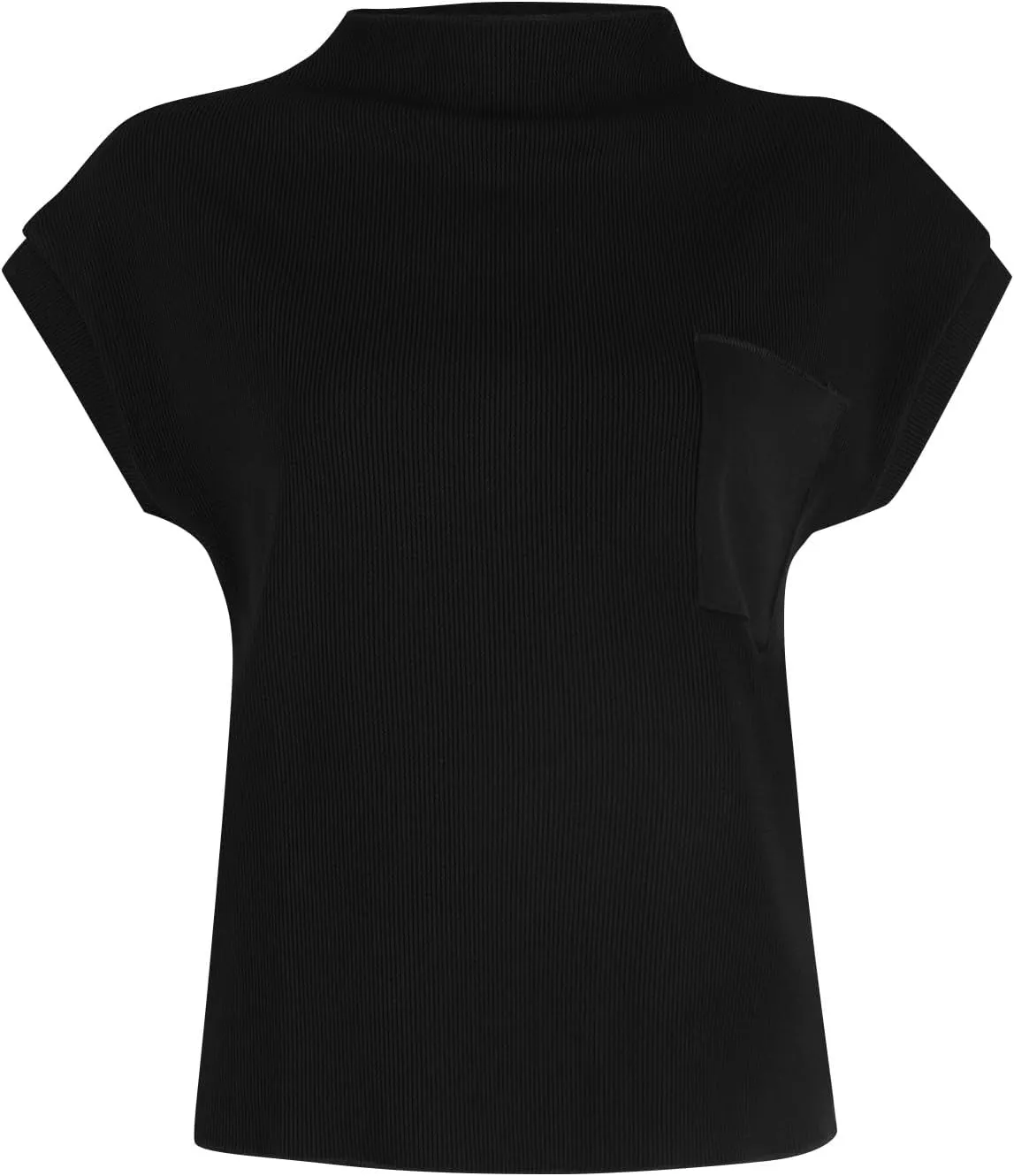 Sweaters for Women Knit Cap Sleeve Sweater Vest Casual Crewneck Short Sleeve Tops Lightweight Pullovers with Pocket