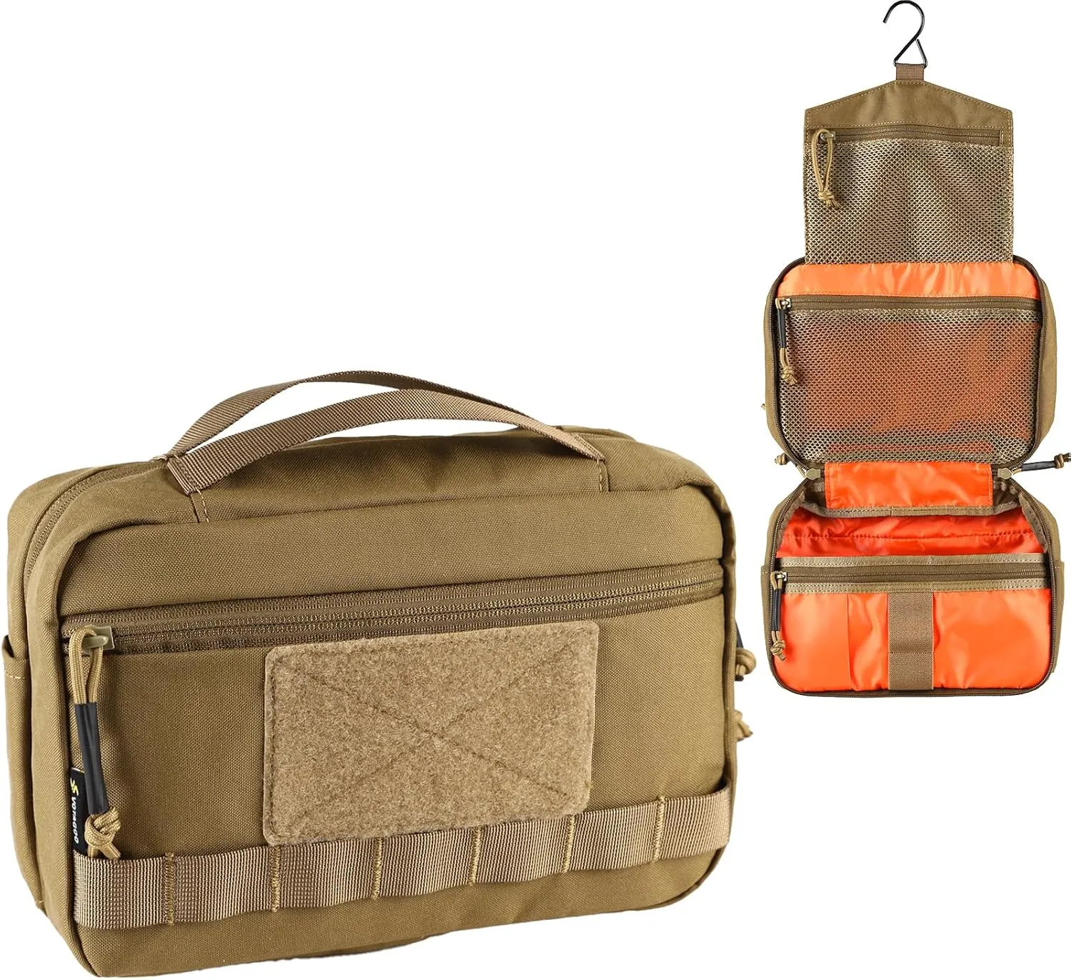 Tactical Toiletry Bag Hygiene Bag EDC Military Tool Molle Pouches Small Dopp Kit Travel Shower Bag for Men