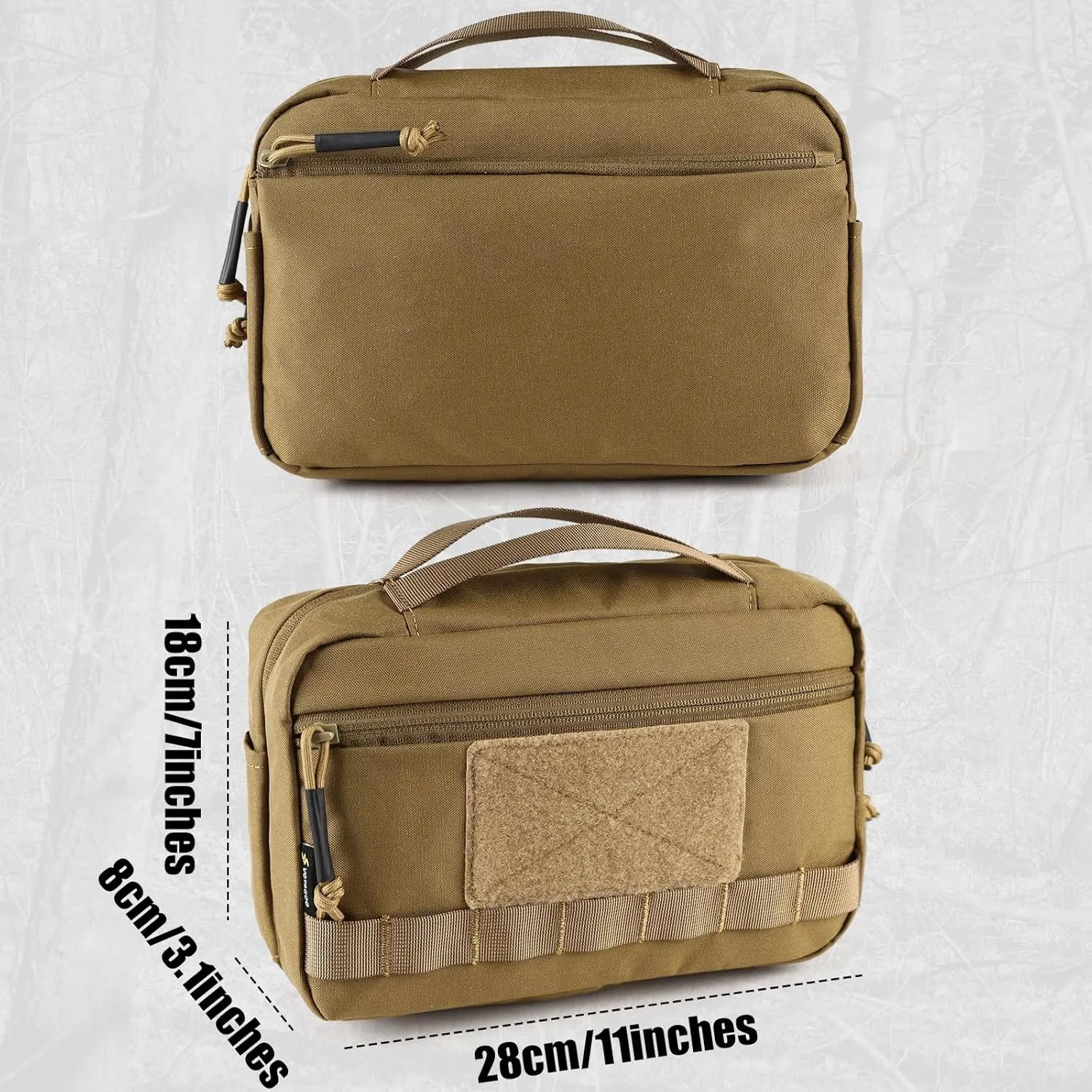 Tactical Toiletry Bag Hygiene Bag EDC Military Tool Molle Pouches Small Dopp Kit Travel Shower Bag for Men