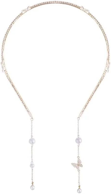 Tassel Headband Fairy Rhinestone Headband Outside Departure Clip Hair Bands for Women