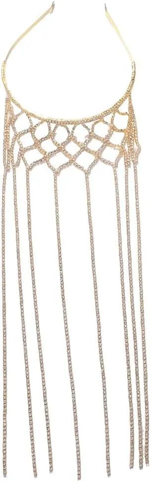 Tassel Headband Female Bridal Headpieces Rhinestone Tassel Hair Bands Hair Bands for Women
