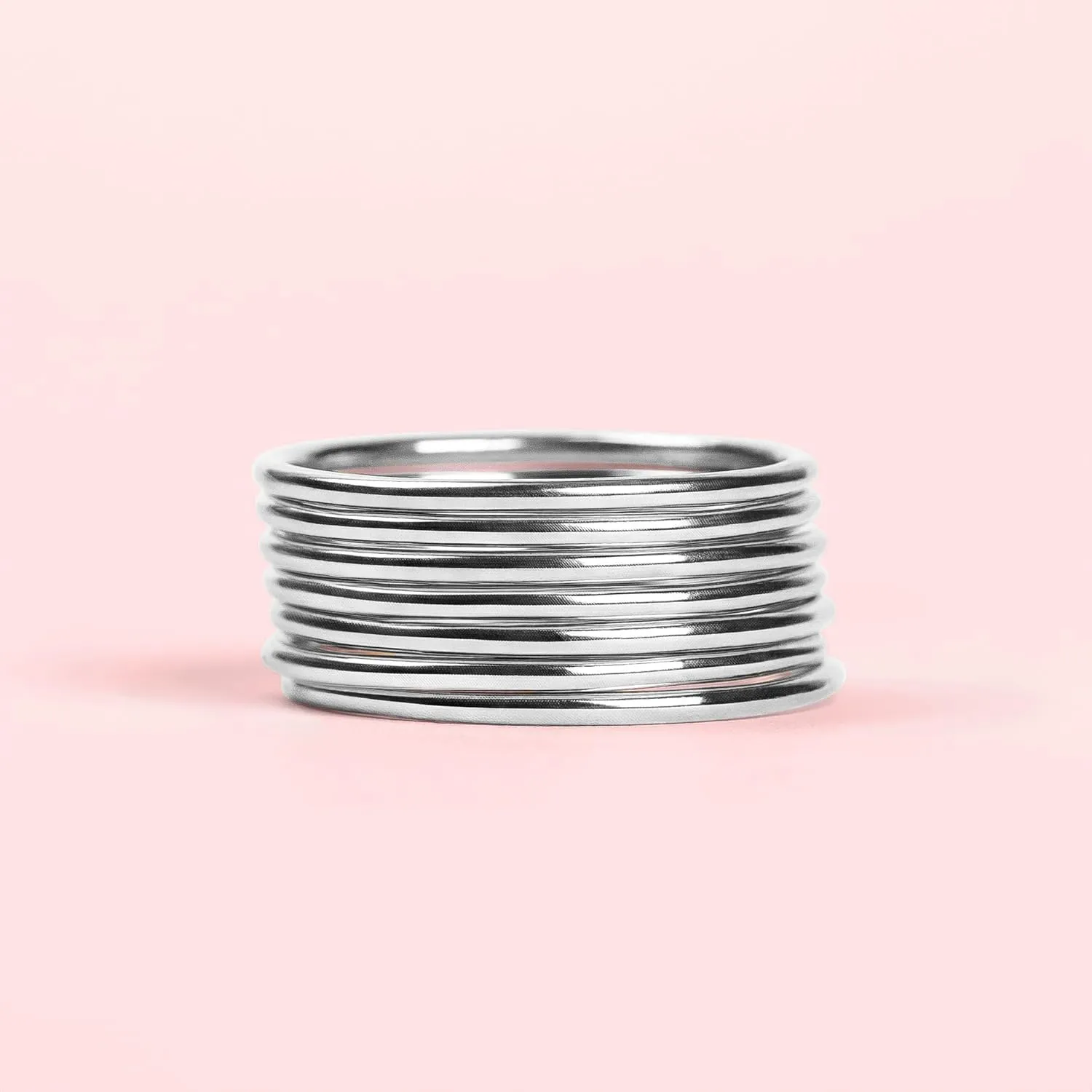 Thin Smooth Stacking 1mm Skinny Ring in Silver, Gold, or Rose Gold | Comfort Fit | Sizes 4-10 (8.5, 925 Sterling Silver)