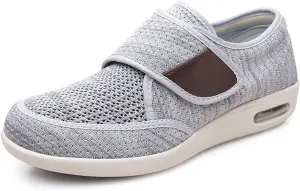 TOSOFT Men's Comfort And Cushiony Diabetic Shoes Wide Feet Flats Orthopedic Slippers Walking Shoes For Elderly Men Sneakers