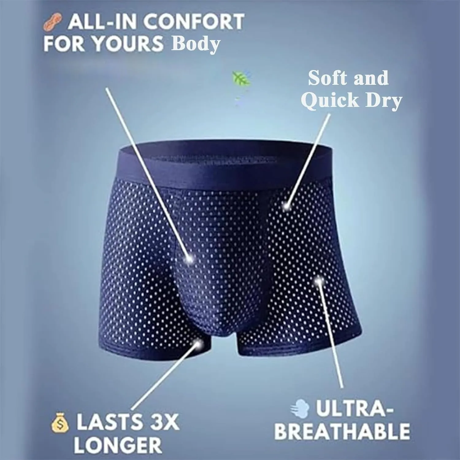 Underwear For Men Ice Mesh Underwear Men's Underwear Men boxer Brief Mens Fashion Men'S Briefs Underwear