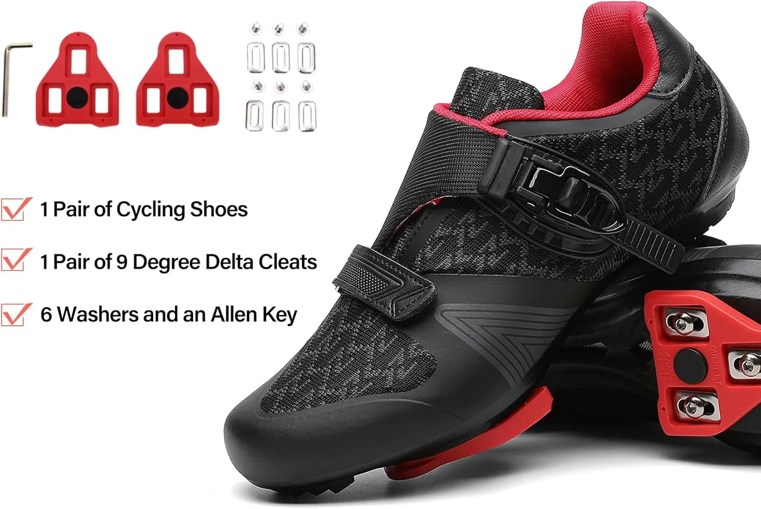 Unisex Cycling Shoes for Men Women Compatible with Peloton Bike Shoes with Delta Cleats for Road Biking Indoor Outdoor Pedal